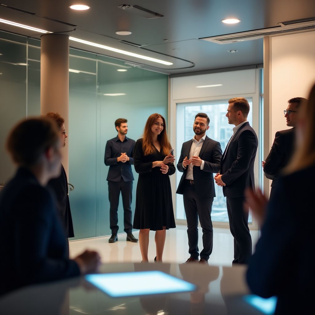 Equipo de TradingEDU España en oficinas modernas