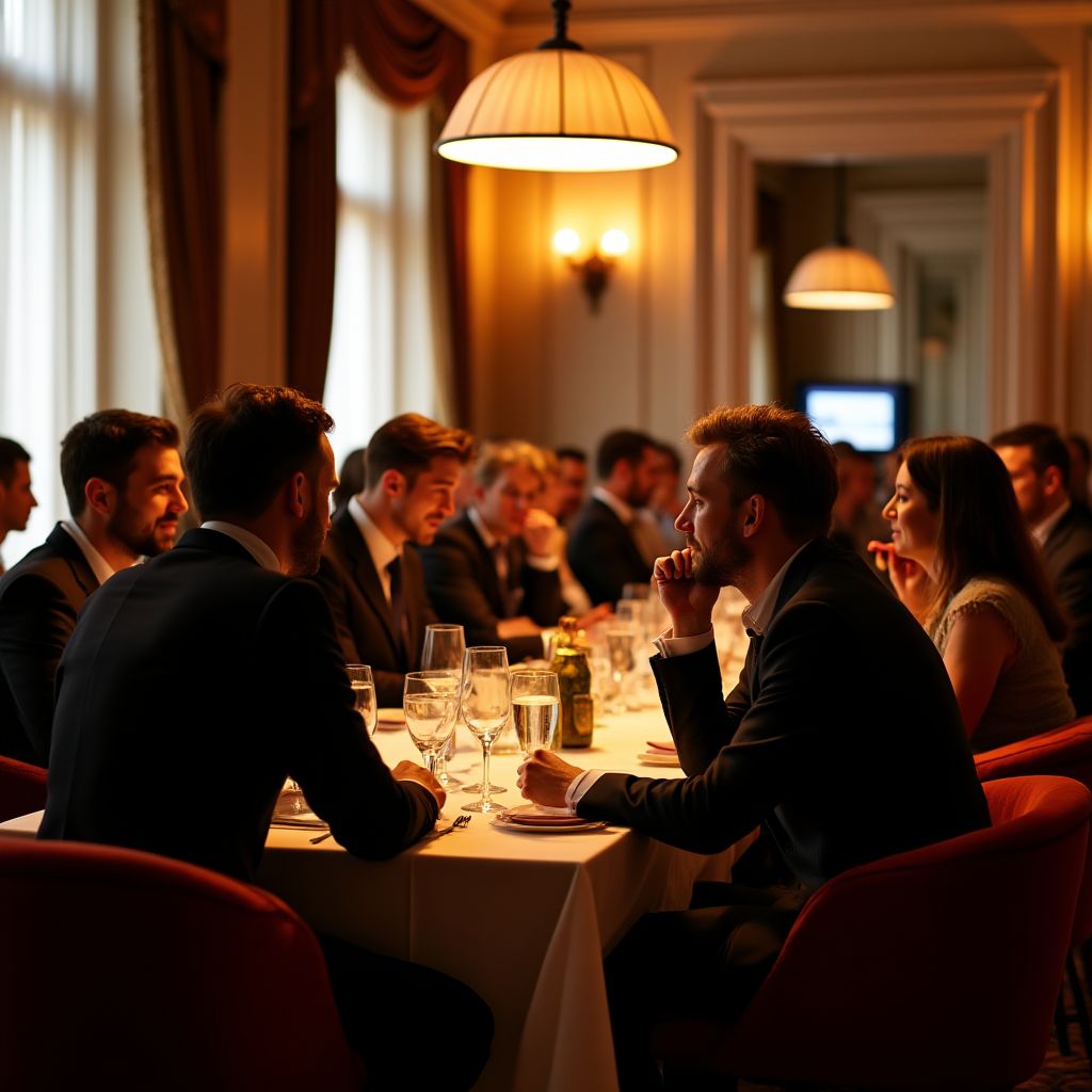 Evento de networking con profesionales financieros
